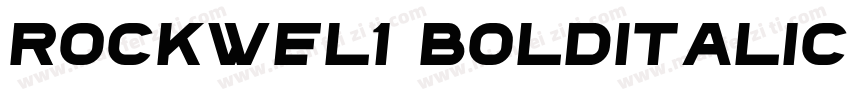 Rockwel1 BoldItalic字体转换
